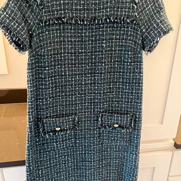 Draper James Tweed Shift Dress - MINT! - Picture 4 of 7